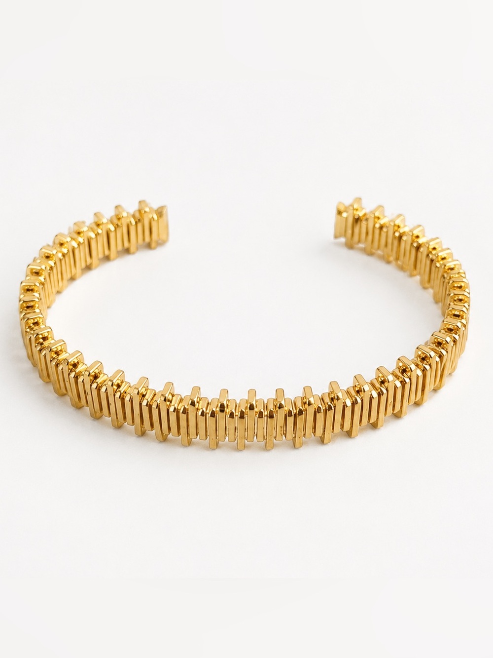 Gold spikes open cuff bracelet NEW